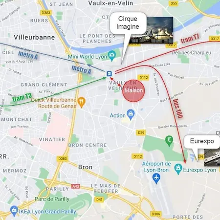 Avec Jardin-proche Ldlc-groupama Stadium-eurexpo-metro Tatil Evi